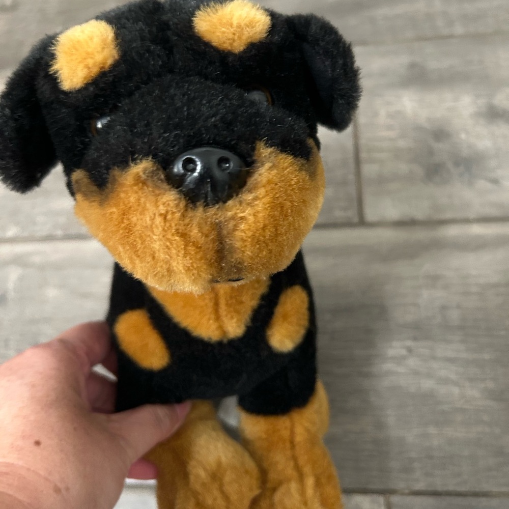 Muti Realistic Rottweiler Plush Stuffed Animal Puppy – Black & Tan